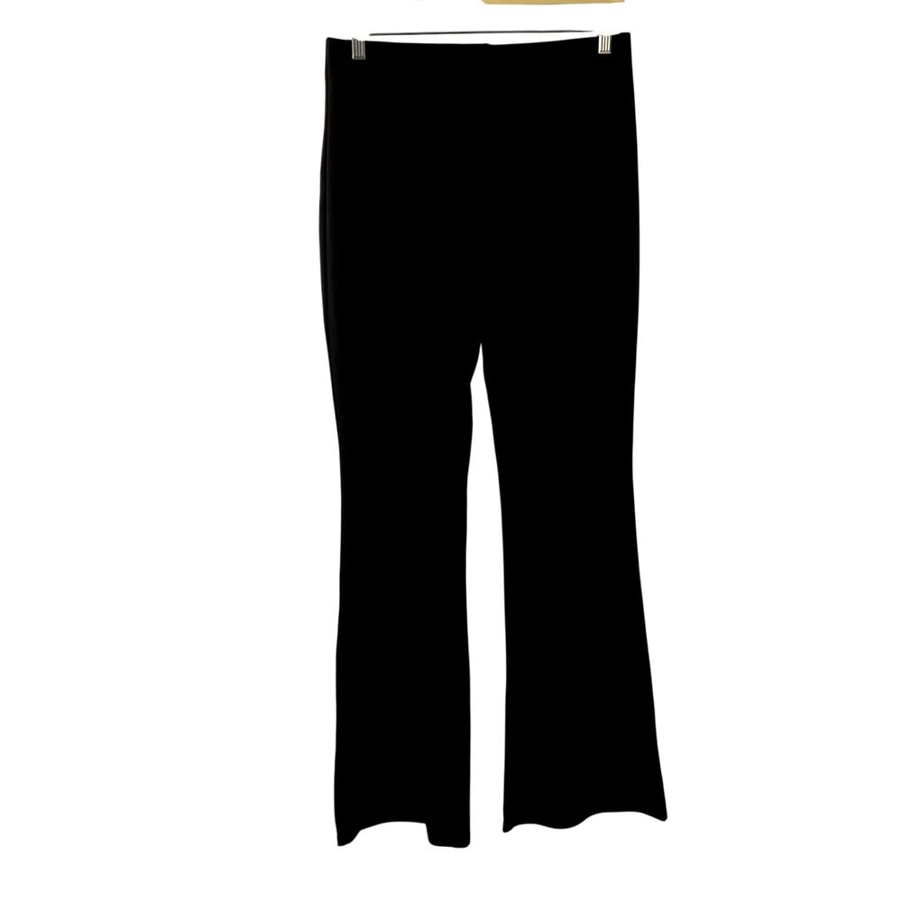 H &‎ M pull on black trousers elastic waist women's size large boot cut work